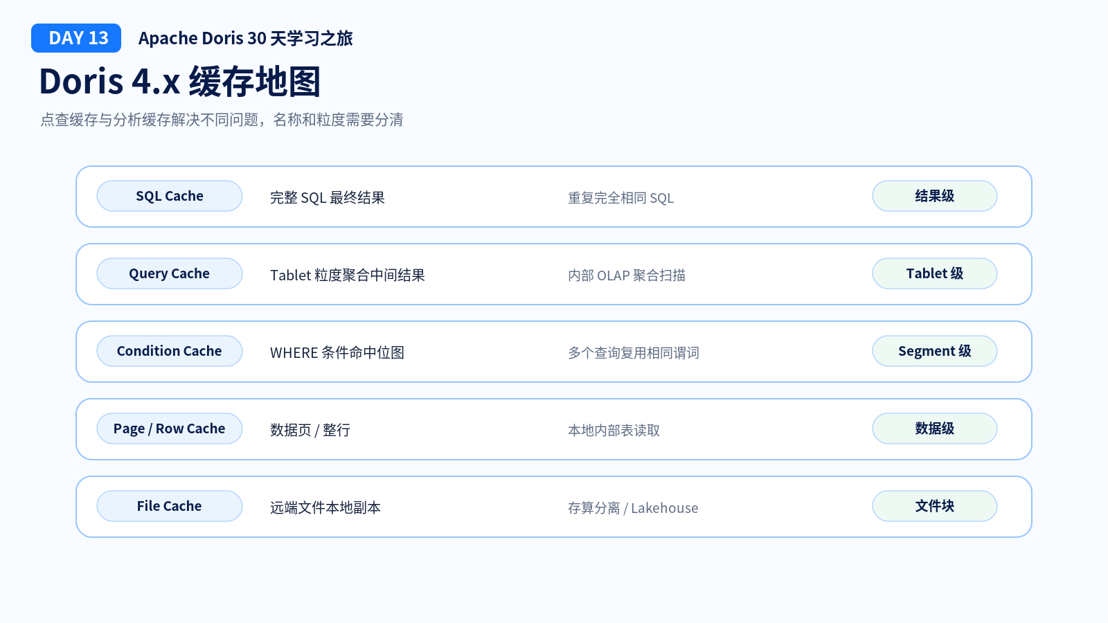 Doris 4.x 缓存地图